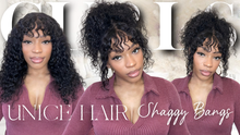 Load image into Gallery viewer, Shaggy Curly Bang Wig 20”