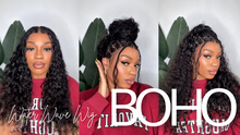 Load image into Gallery viewer, Black Boho Wavy Braid Wig 26”