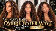 Load image into Gallery viewer, Golden Brown Ombre Water Wave 13x6 Wig 24”