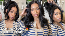 Load image into Gallery viewer, Yaki Layered Swiss Lace Wig 16”