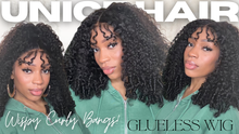 Load image into Gallery viewer, Finger Coil Wispy Bang Wig 24”
