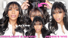 Load image into Gallery viewer, Layered Bang Wig 22”
