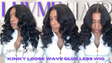 Load image into Gallery viewer, Kinky Body Wave Closure Wig 20”

