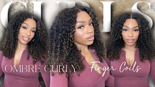 Load image into Gallery viewer, Ombré Burmese Curly Closure Wig 24”

