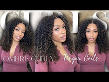 Load and play video in Gallery viewer, Ombré Burmese Curly Closure Wig 24”
