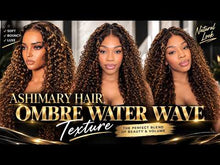 Load and play video in Gallery viewer, Golden Brown Ombre Water Wave 13x6 Wig 24”
